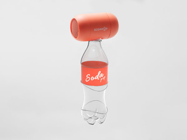 Sodapop Bluetooth Bass Bottle Speaker by Permafrost - Orange
